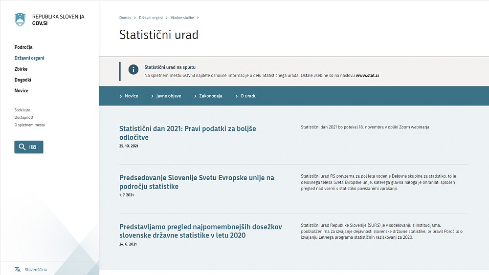 Statistični urad RS je pozval RRA GIZ k sodelovanju v Sosvetu za regionalne statistike