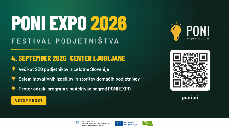 PONI EXPO 2026: vseslovenski festival podjetništva v središču Ljubljane